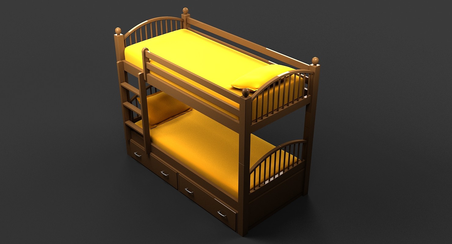 кровать в 3ds max